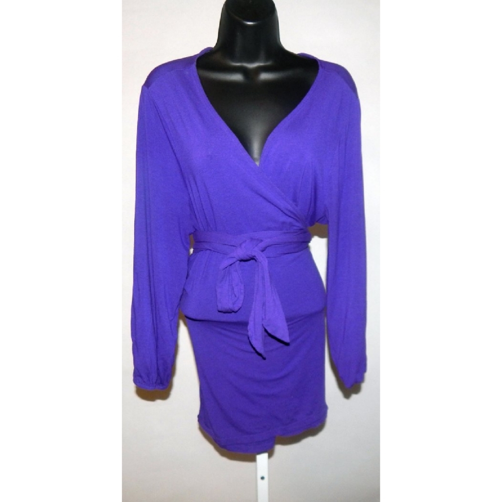 INC Purple Wrap Shirt 1X